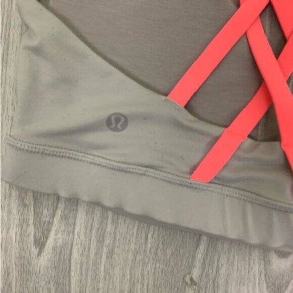 lululemon athletica Women's Gray and Pink Sports Bra - Picture 8 of 10
